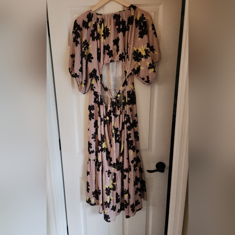 ASOS Design Textured Midi Smock Dress - Picture 6 of 6